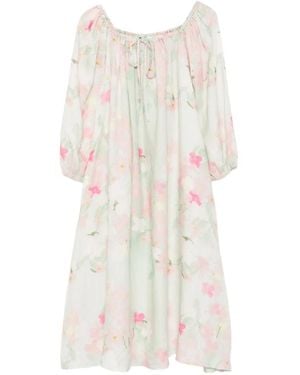BERNADETTE Bonnie Floral-Print Midi Dress - White