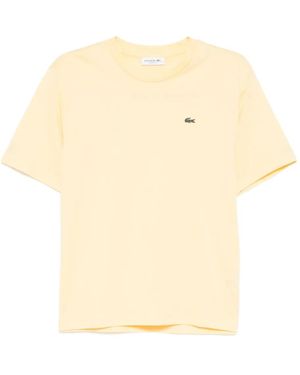Lacoste Logo-Appliqué Cotton T-Shirt - Natural