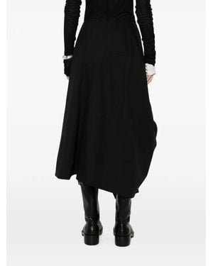 Comme des Garçons Asymmetric Draped Skirt - Black