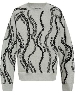 Versace Jeans Couture プリント スウェットシャツ - グレー