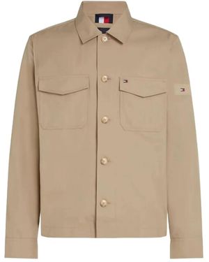 Tommy Hilfiger Button-Fastening Patch-Pocket Jacket - Natural