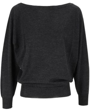 MC2 Saint Barth Boat-Neck Merino Jumper - Black