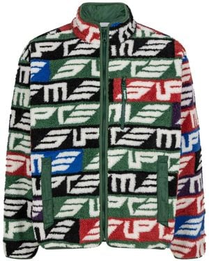 Supreme Geo Reversible Windstopper Fleece Jacket - Green