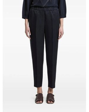Peserico Chain-Trim Elasticated Trousers - Black