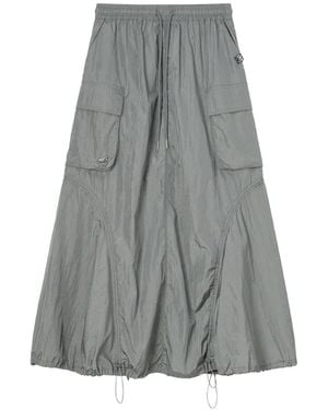 Mini Cream Jupe Longue Cargo À Lien De Resserrage - Gray