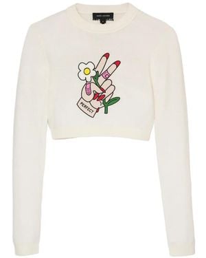 Marc Jacobs Jersey Con Bordado Tattoo - Blanco