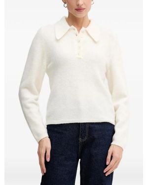 Gestuz Wool Polo Top - White