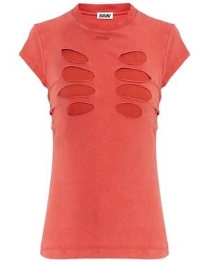 AVAVAV T-Shirt Mit Cut-Out - Rot