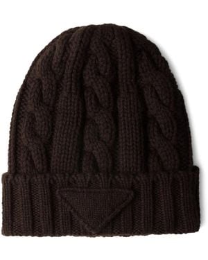 Prada Cashmere Beanie - Black