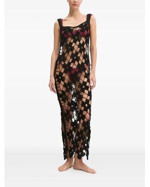 Paramidonna Michelle Crochet Maxi Beach Dress - Black