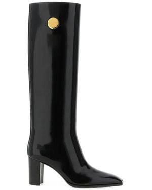 Saint Laurent Louis Leather Boots - Black