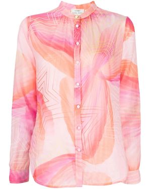 forte_forte Star-Print Long-Sleeve Shirt - Pink