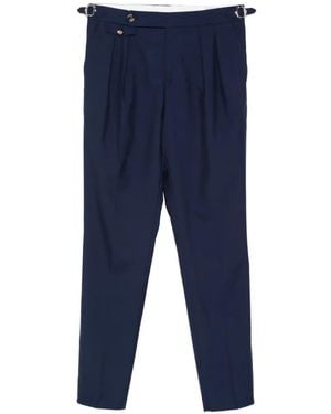 Brunello Cucinelli Pleated Buckle Trousers - Blue