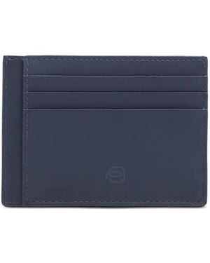 Piquadro Portacarte Corner 2.0 Slim - Blu