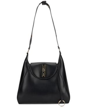 Love Moschino Logo-Plaque Foldover Tote Bag - Black