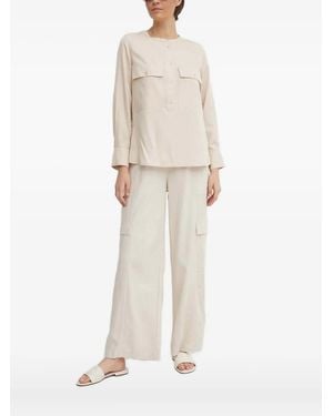 Joop! Blouse Rayée À Boutonnière Devant - Blanc