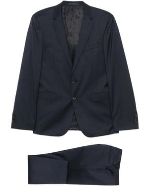 BOSS Single-Breasted Wool Suit - Blue