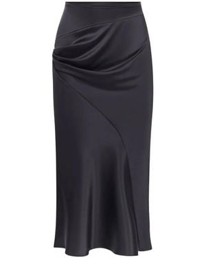 Nina Ricci Asymmetrical Draped Midi Skirt - Blue