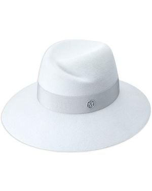 Maison Michel Virginie Wool-Felt Fedora Hat - White