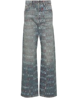 Lanvin X Future ロゴ ジーンズ - ブルー