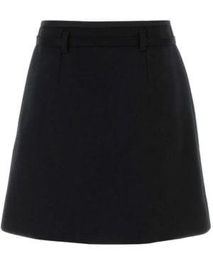 Prada Minigonna Con Cintura - Nero