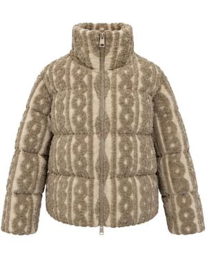 Herno Jacquard-Knit Padded Jacket - Natural