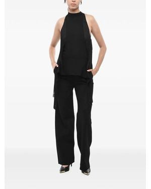 Stella McCartney Fringe-Trim Sleeveless Jumpsuit - Black