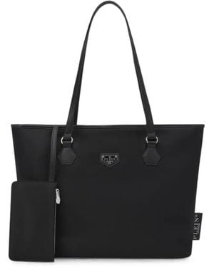 Philipp Plein Logo-Plaque Tote Bag - Black