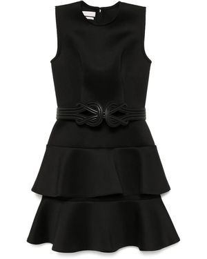 Saiid Kobeisy Midi Ruffled Dress - Black