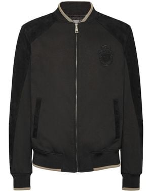 Billionaire Panelled Bomber Jacket - Black