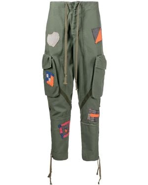 Greg Lauren パッチワーク カーゴパンツ - グリーン