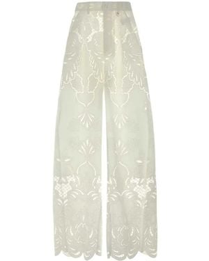 GIUSEPPE DI MORABITO Anglaise-Broderie Pants - White