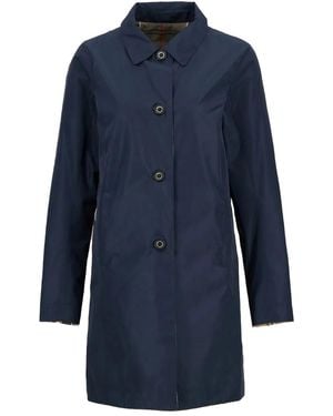 Barbour Babbity Reversible Plaid-Lined Raincoat - Blue