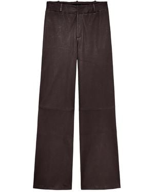 Arma Belt-Loops Straight Trousers - Brown