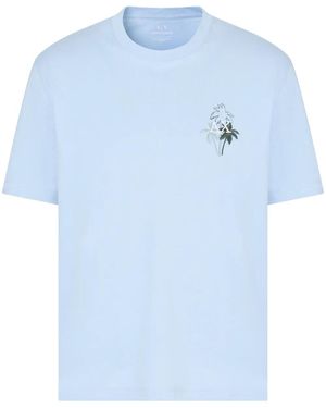 ARMANI EXCHANGE Cotton T-Shirt - Blue