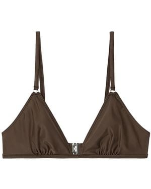 Filippa K Gathered-Back Bikini Top - Brown
