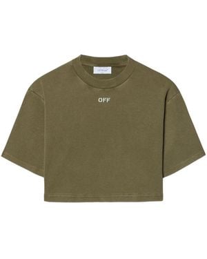 Off-White c/o Virgil Abloh ロゴ Tシャツ - グリーン