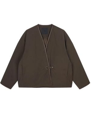 JNBY Diagonal-Placket Puffer Jacket - Brown