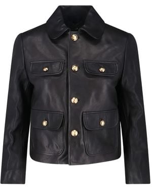 Nili Lotan Button leather jacket - Schwarz