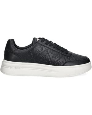 Guess Winno Debossed Trainers - Black