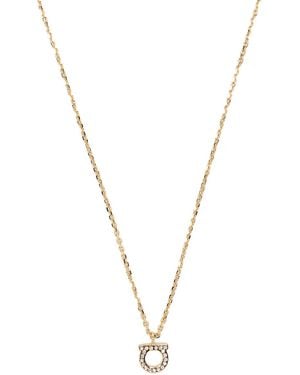 Ferragamo Gancini Crystal Necklace - Metallic