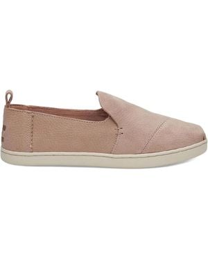 TOMS Deconstructed Alpargata Leren Slip-On Sneakers - Bruin