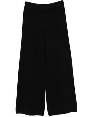 Lisa Yang Olanda Cable-Knit Palazzo Pants - Black