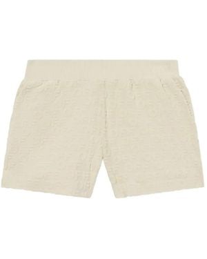 Off-White c/o Virgil Abloh Logo-Jacquard Terry Mini Shorts - White