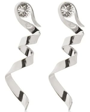 Dries Van Noten Pendientes Con Diseño De Espiral - Blanco