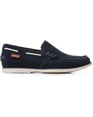 Clarks Noonan Step Suede Loafers - Blue