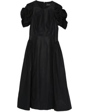 Simone Rocha Robe Mi-Longue À Manches Bouffantes - Black