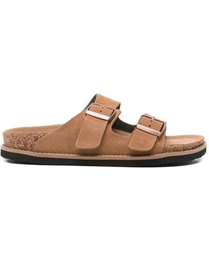 SERGIO MORETTI FIRENZE Double-Strap Sandals - Brown