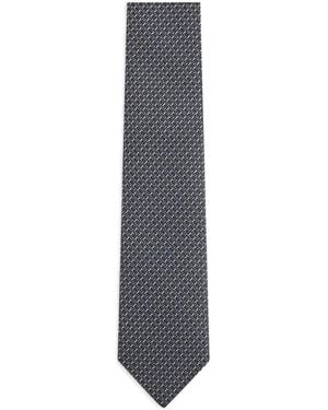 ZEGNA Geometric-pattern Silk Tie - ホワイト