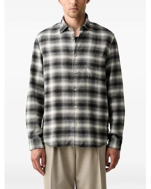 Marc O' Polo Check-Print Flannel Shirt - Grey